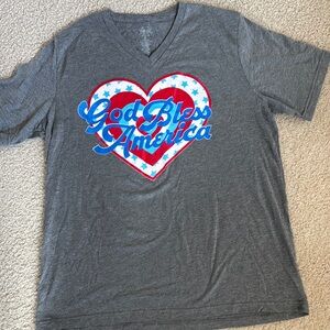 Gray Women’s T-Shirt with Heart Design